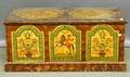 Pennsylvaniastyle Grained and Polychrome Paintdecorated Wooden Storage Box