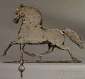 Two Painted Running Horse Weather Vanes