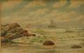American School 19th Century Beachscape with Schooners