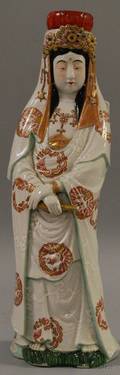 Japanese Kutani Porcelain Kannon Figure