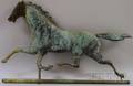 Molded Copper Running Horse Weather Vane with Cast Iron Head
