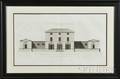 Pair of Large English Engravings of Architectural Elevations