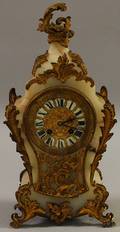 French Onyx Mantel Clock