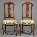 Pair of Queen Anne Walnut Side Chairs