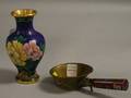 Cloisonne Enameled Ladle and Vase