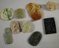 Nine Hardstone and Jade Pendants and Other Stone Items