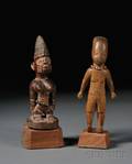 Two African CarvedWood Ibeji Dolls