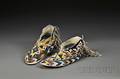Pair of Southwest Beaded Hide Moccasins