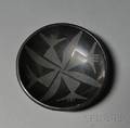 Southwest Black on Black Pottery Bowl
