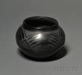 Southwest Black on Black Pottery Bowl