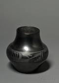 Southwest Polished Black Pottery Vessel