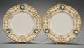 Pair of Mintons PatesurPate Decorated Porcelain Service Plates