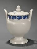Wedgwood Smear Glazed White Stoneware Potpourri Vase and Cover