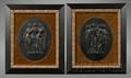 Pair of Wedgwood Black Basalt Oval Plaques