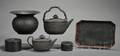 Six Wedgwood Black Basalt Items