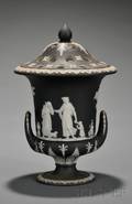 Wedgwood Black Jasper Dip Potpourri Vase and Cover