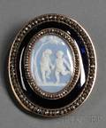 Wedgwood Jasper Mounted HalfBuckle