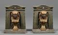 Pair of Bradley  Hubbard Cold Painted Cast Iron Egyptian Revival Bookends