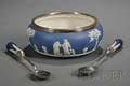 Assembled Wedgwood Dark Blue Jasper Dip Three Piece Salad Set