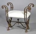 Renaissance Revival Wrought Iron Window Bench