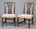 Pair of Chippendalestyle Mahogany Dining Chairs