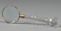 Edwardian Colorless Cut Glasshandled Magnifying Glass