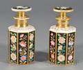 Pair of Paris Porcelain Perfume Bottles