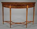 George III style Painted and Inlaid Satinwood Console