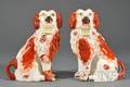Pair of Staffordshire Pottery Spaniels