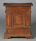 Continental Walnut and Inlay Baroque Cupboard