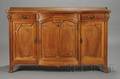 French Art Nouveau Carved Walnut Sideboard
