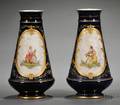 Pair of Continental Porcelain Mantel Vases