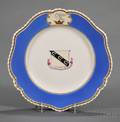 Chamberlains Worcester Porcelain Armorial Decorated Plate