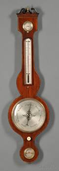Mahogany Banjo Barometer