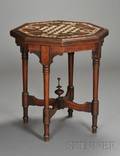 Jacobeanstyle Walnut and Pietra Duratopped Game Table