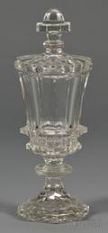 AngloIrish Colorless Glass Sweetmeat Jar