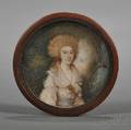 Continental Portrait Miniature on Ivory of a Lady