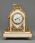 Louis XVIstyle Bronzemounted Alabaster Mantel Clock