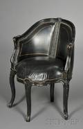 Black Painted Rococostyle Bergere