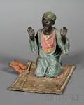 Bergman Cold Painted Bronze Figure of a Praying Man