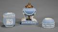 Three Wedgwood Light Blue Jasper Dip Items