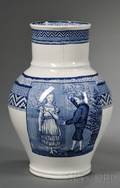 Wedgwood Blue Transfer Printed Month Jug