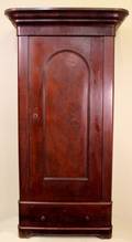 19th C Mahogany Single Door Armoire
