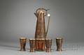 Art Nouveau Pitcher with Four Tumblers