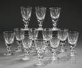 Twelve Steuben Water Goblets