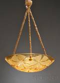 Degue Amber Glass Art Deco Shade