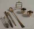 Seven Small Silver Tableware Items