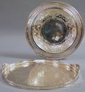 Georgianstyle Oval Handled Tray and an International Circular Tray with Pierced Rim