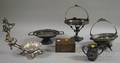 Five Late Victorian Silverplated Table Items