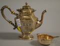 International Silver Co Sterling Silver Teapot and Sterling Strainer